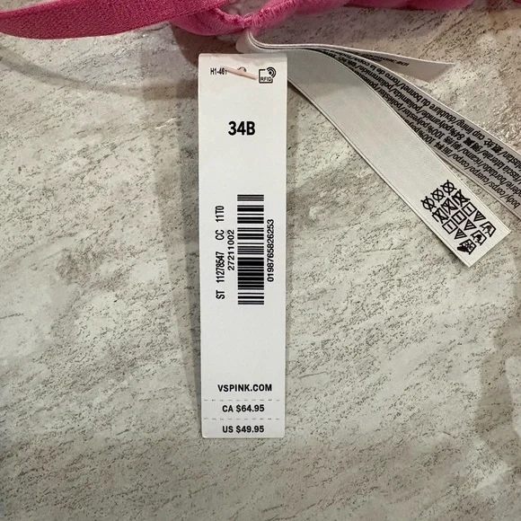 Victoria's Secret Pink Heart Lace Bra - Picture 6 of 6